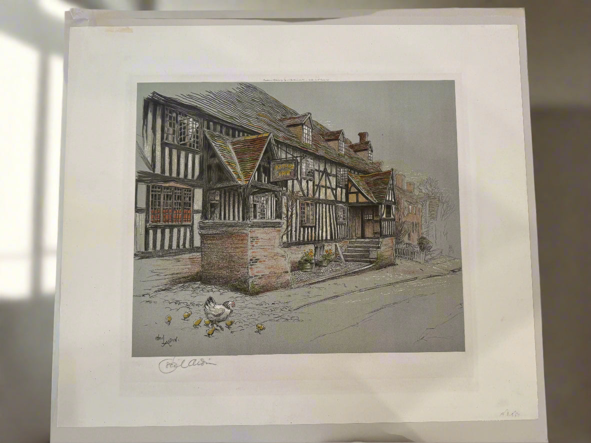COMING SOON: Cecil Aldin (British 1870 to 1935), The Angel Inn, Wolhampton colour lithograph, signed in pencil by the artist.