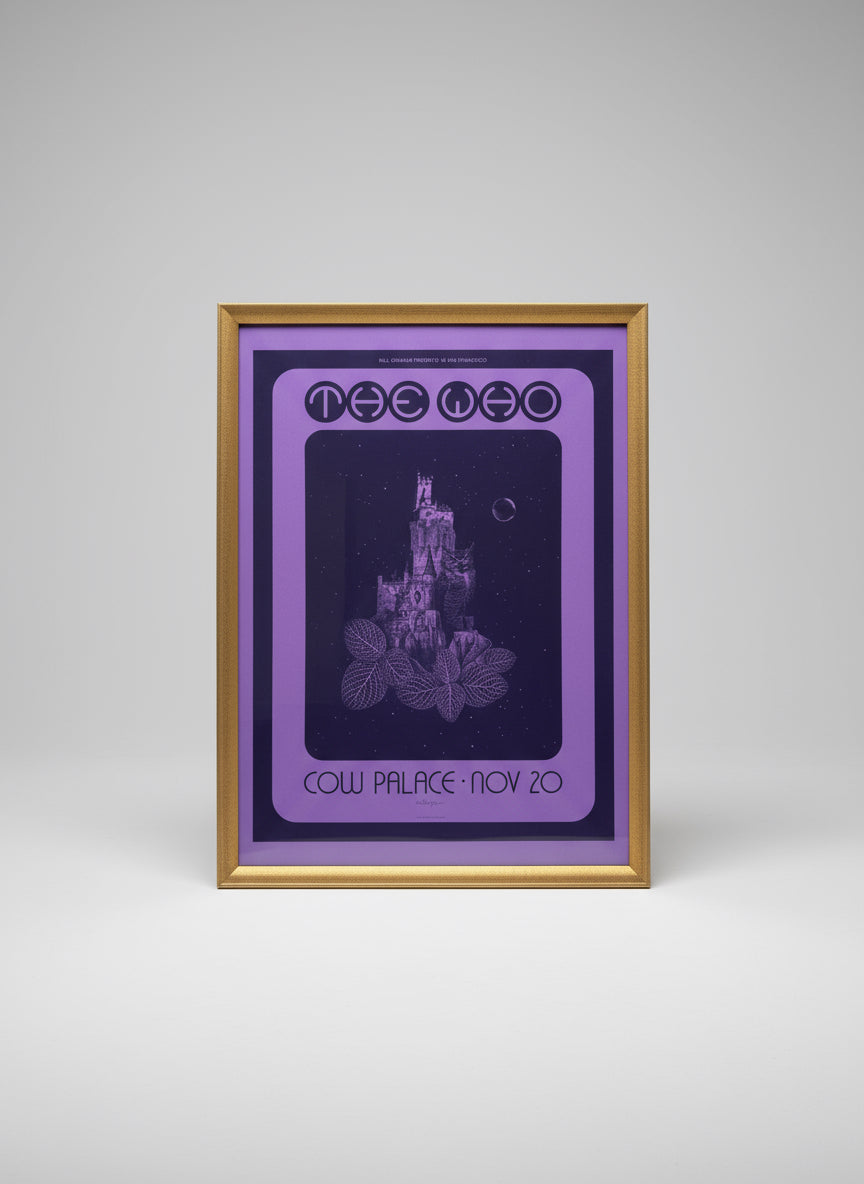 The Who framed concert poster with purple design 