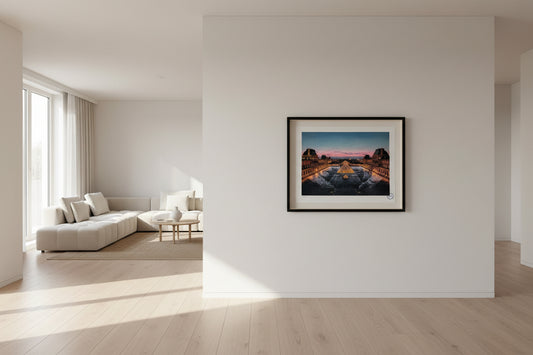 JR (French, b.1983) JR au Louvre, 29 Mars 2019, 19h45 © Pyramide, architecte I. M. Pei, musée du Louvre, Paris, France - 2021 signed and dated.