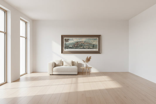 ANTIQUE MAP of GUILDFORD | by Samuel and Nathaniel Buck, 'The South West Prospect of Guildford