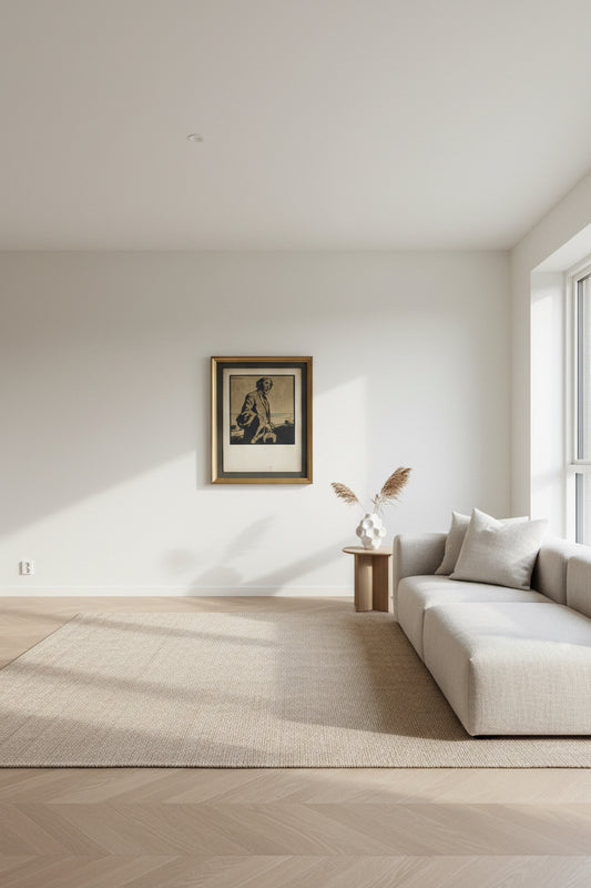 Henry Irvine (Victorian actor) | Original woodcut print by William Nicholson | framed, mounted and glazed