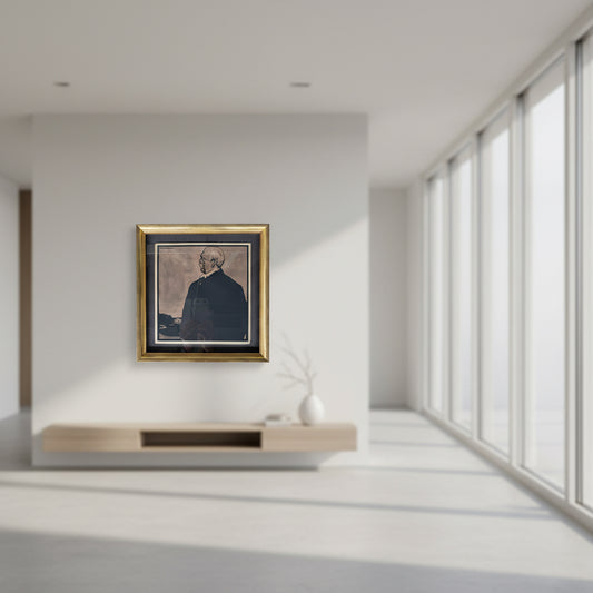 Otto Von Bismark - Iron Chancellor of Prussia | Original woodcut print by William Nicholson | framed, mounted and glazed