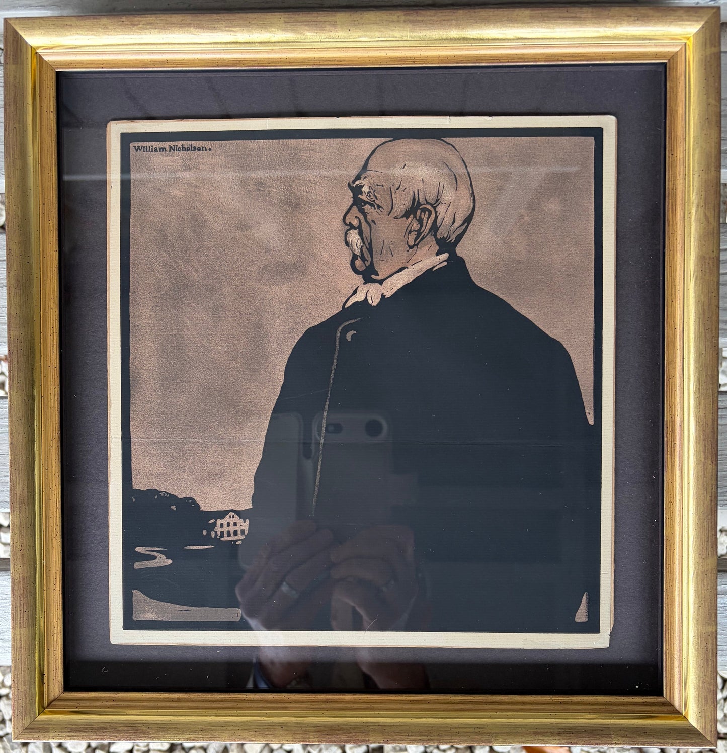 Otto Von Bismark - Iron Chancellor of Prussia | Original woodcut print by William Nicholson | framed, mounted and glazed