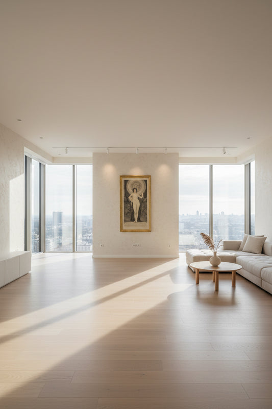 John William Godward (British 1861-1922) | female nude in a classical building, print, signed in pencil.